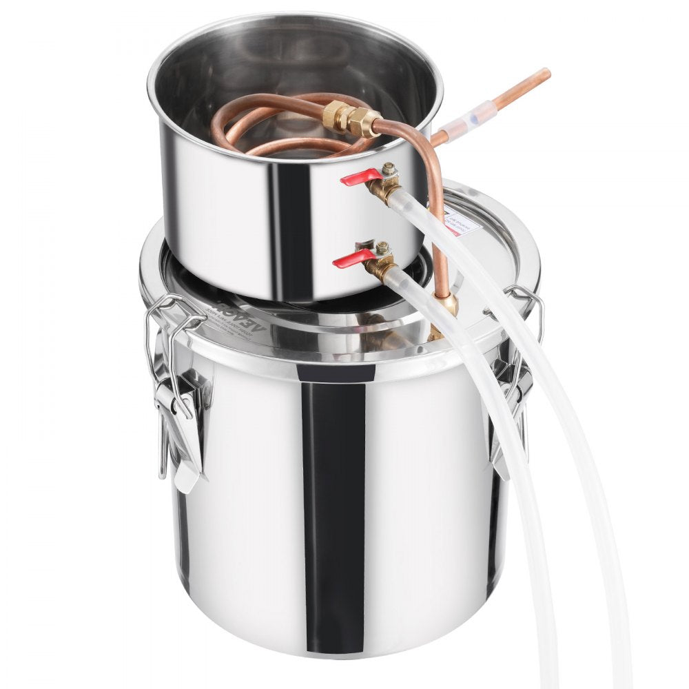 STDB-10L - 3 Gal Stainless Steel Distillation Kit with Cooling Pot and Valves