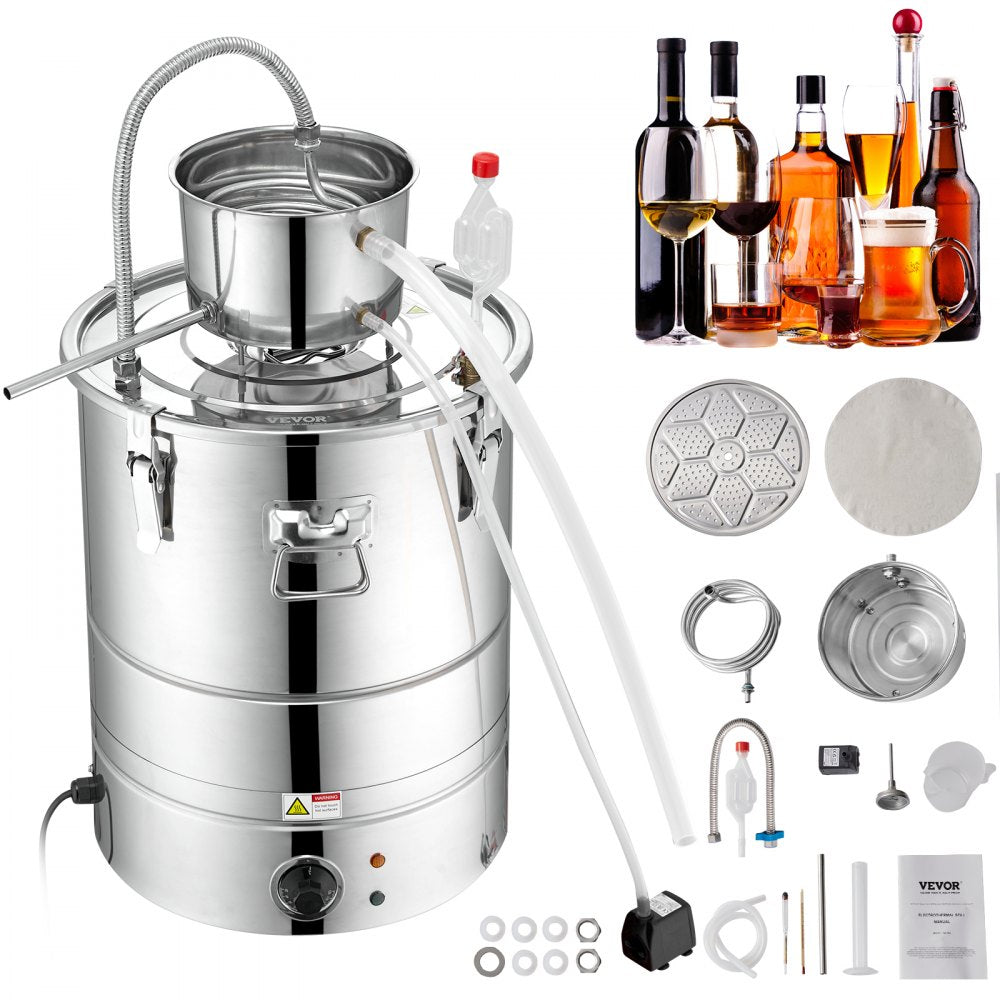 EZL-EH-50S-U - Compact 15 Gallon Stainless Steel Alcohol Distiller Kit