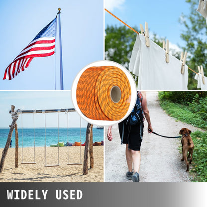 010720522735 - 150' Heavy-Duty Polyester Pulling Rope, 8400 lbs Strength