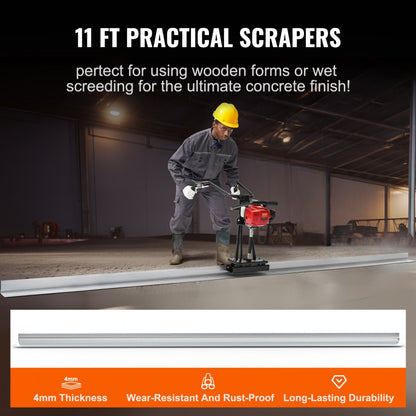 ZPJ-25A-11 - 11ft Gas Concrete Screed with Adjustable Height 28.7-41.7"