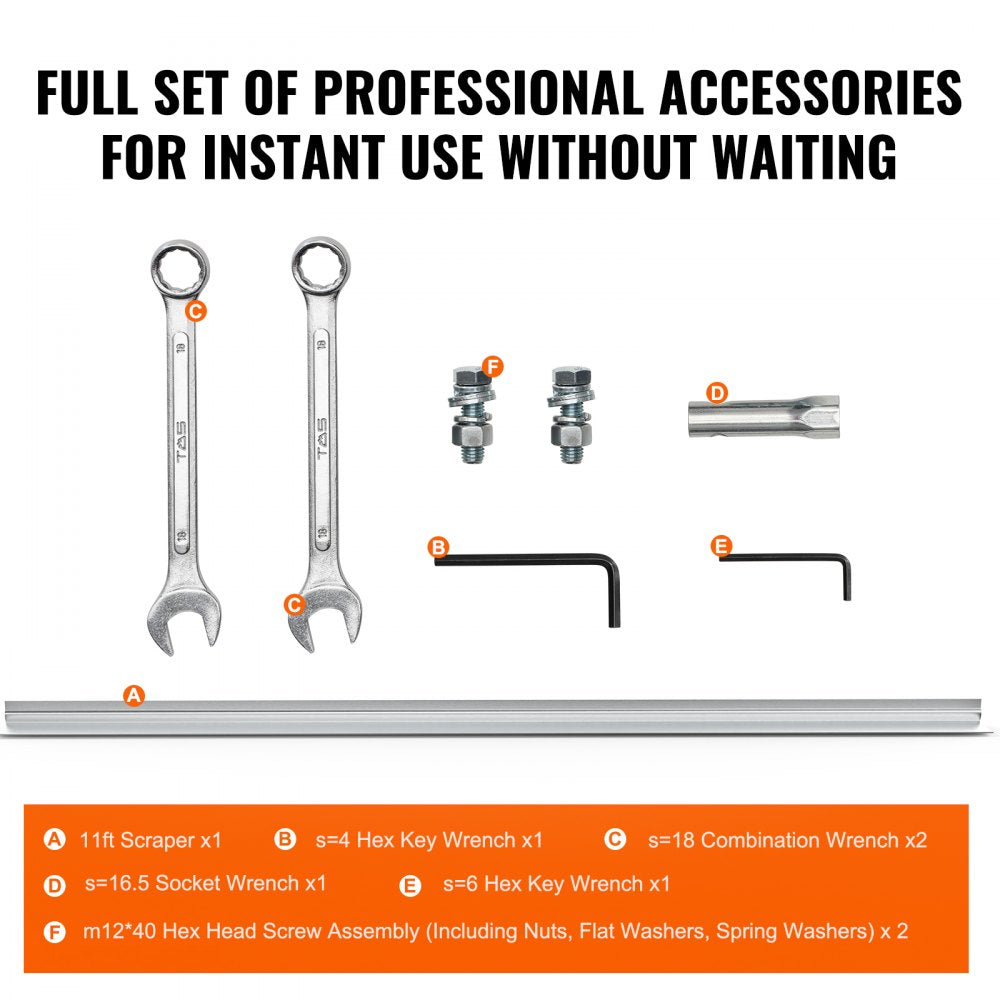 ZPJ-25A-11 - 11ft Gas Concrete Screed with Adjustable Height 28.7-41.7"