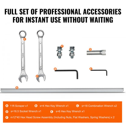 ZPJ-25A-11 - 11ft Gas Concrete Screed with Adjustable Height 28.7-41.7"