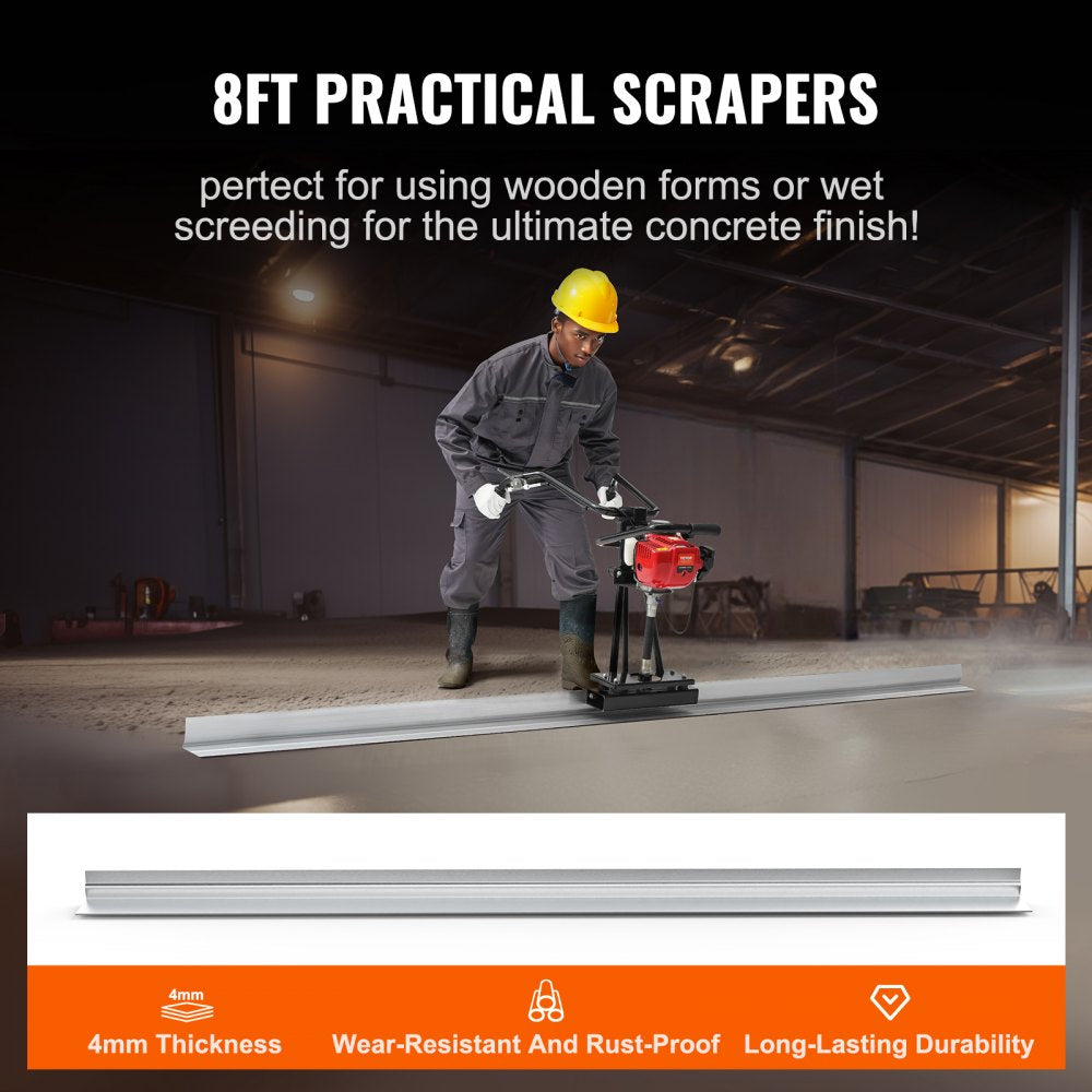 ZPJ-25A-8 - Efficient 8ft VEVOR Gas Concrete Power Screed with Adjustable Handle