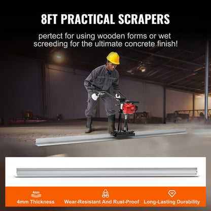 ZPJ-25A-8 - Efficient 8ft VEVOR Gas Concrete Power Screed with Adjustable Handle