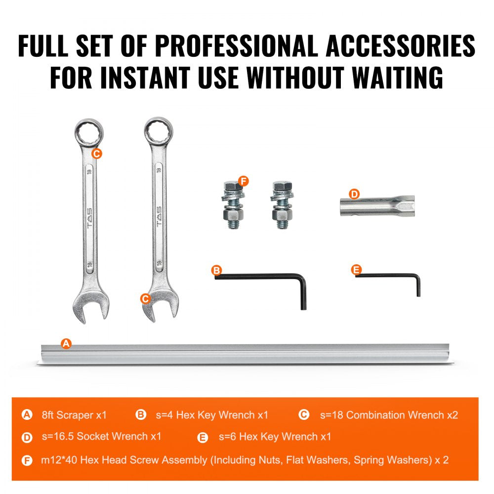 ZPJ-25A-8 - Efficient 8ft VEVOR Gas Concrete Power Screed with Adjustable Handle