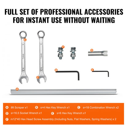 ZPJ-25A-8 - Efficient 8ft VEVOR Gas Concrete Power Screed with Adjustable Handle