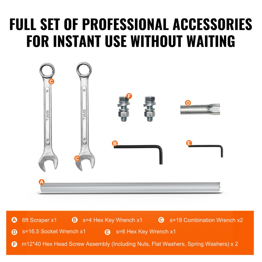 ZPJ-25A-6 - VEVOR 6ft Lightweight Gas Concrete Screed with Adjustable Handles