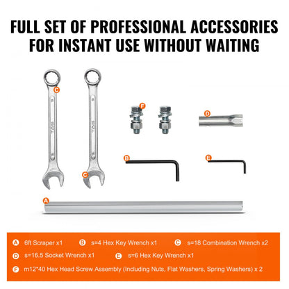 ZPJ-25A-6 - VEVOR 6ft Lightweight Gas Concrete Screed with Adjustable Handles