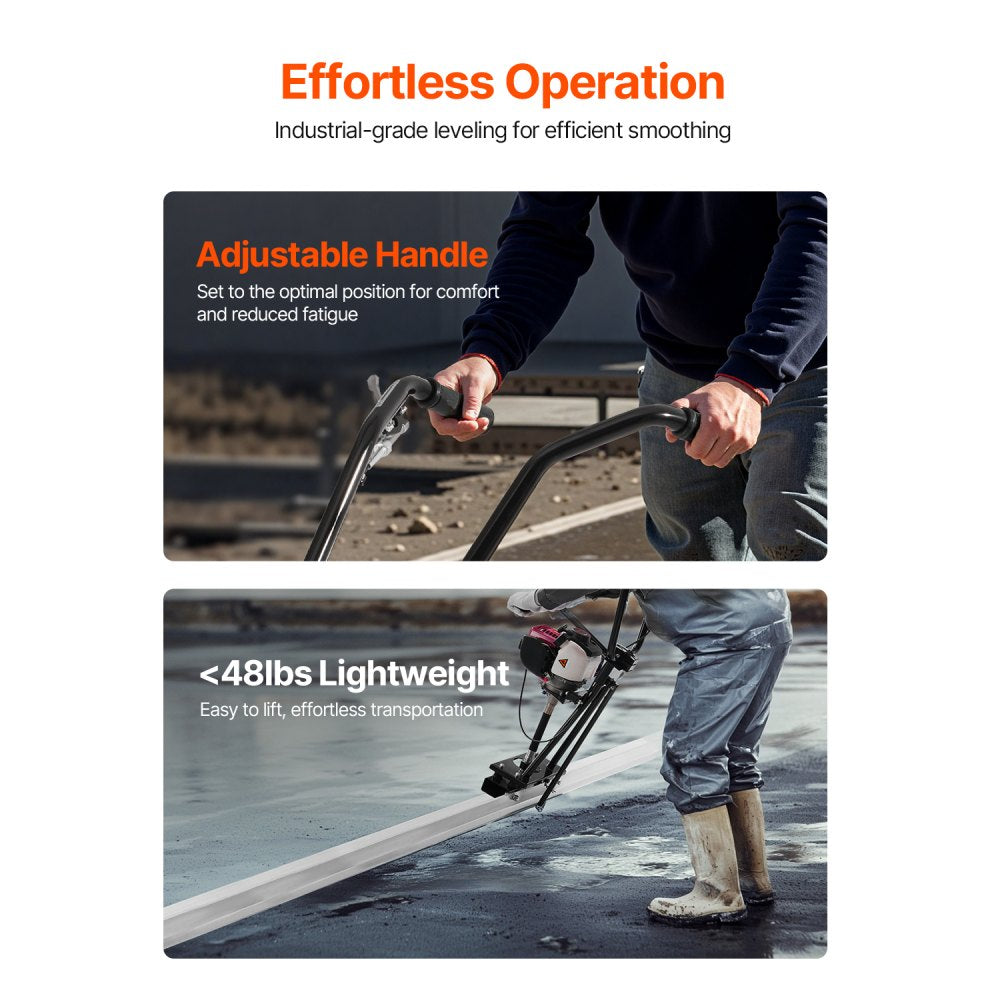 ZPJ-25A-4 - 4ft Durable Concrete Power Screed with 1.6HP Engine