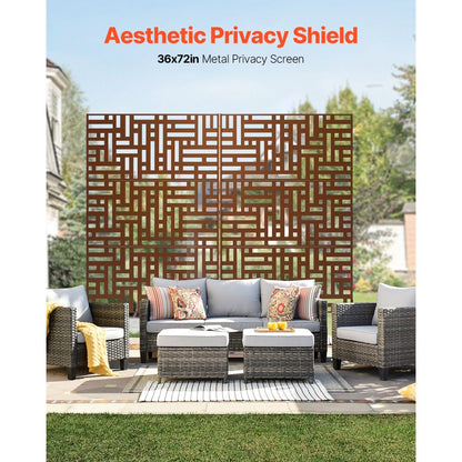 HA-SS-06 - Durable 36"x72" Metal Privacy Screen for Outdoor & Indoor Use