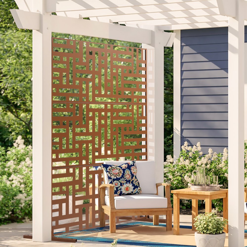 HA-SS-06 - Durable 36"x72" Metal Privacy Screen for Outdoor & Indoor Use