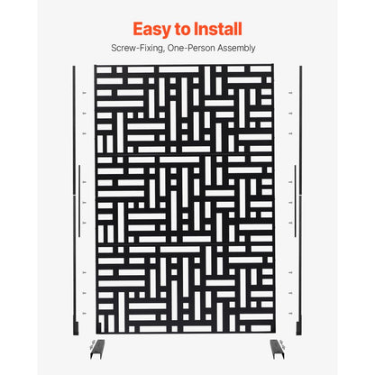 HA-SS-01 - 47" x 76" Durable Metal Privacy Screen for Indoor/Outdoor Use