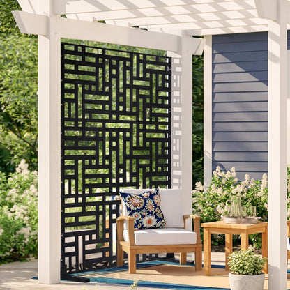 HA-SS-01 - 47" x 76" Durable Metal Privacy Screen for Indoor/Outdoor Use