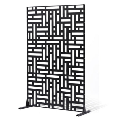 HA-SS-01 - 47" x 76" Durable Metal Privacy Screen for Indoor/Outdoor Use