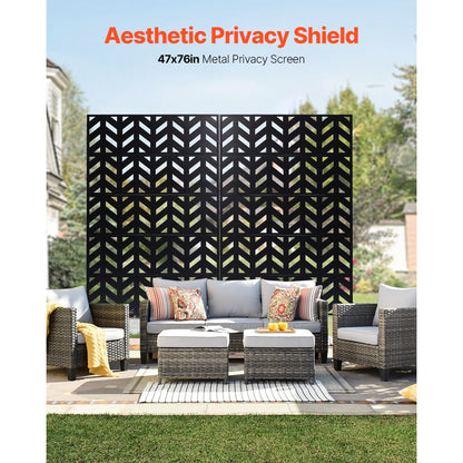 HA-SS-05 - 47"x72" Durable Metal Privacy Screen for Outdoor & Indoor Use