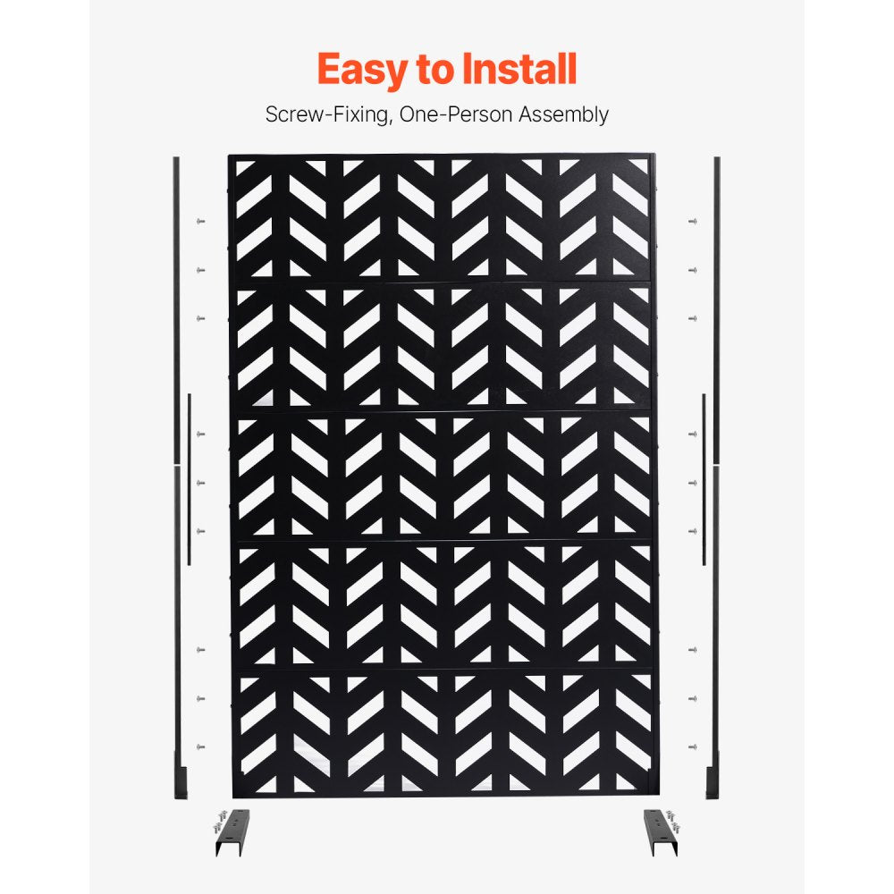 HA-SS-05 - 47"x72" Durable Metal Privacy Screen for Outdoor & Indoor Use