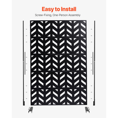 HA-SS-05 - 47"x72" Durable Metal Privacy Screen for Outdoor & Indoor Use