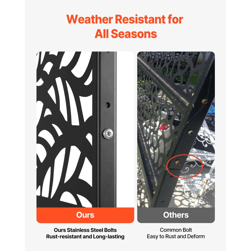 HA-SS-04 - 47"x72" Corrosion-Resistant Metal Privacy Screen for Outdoor Use