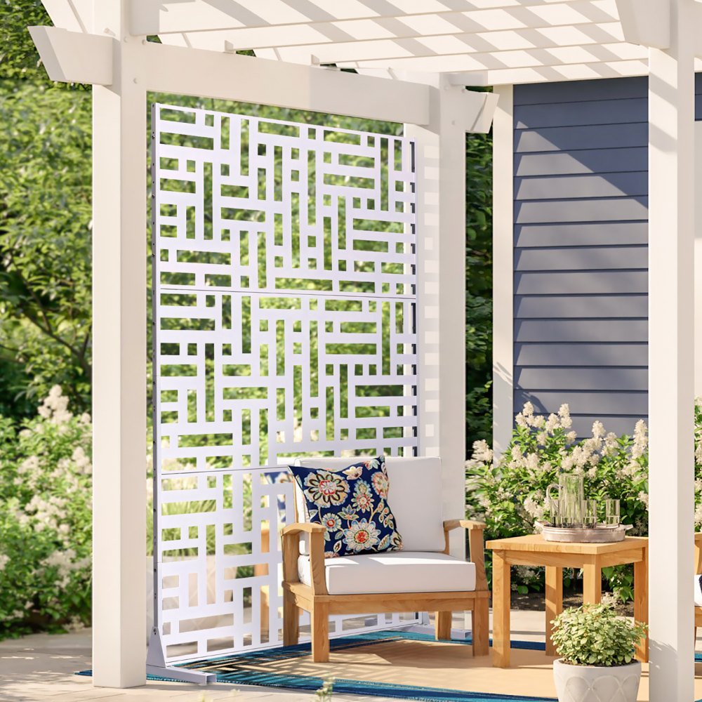 HA-SS-03 - 47" x 76" Durable Metal Privacy Screen for Outdoor Use