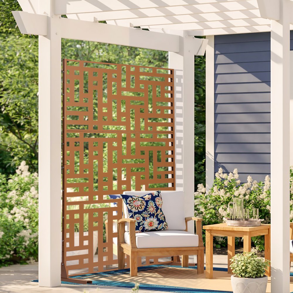 HA-SS-02 - 47"x76" Durable Metal Privacy Screen for Outdoor & Indoor Use