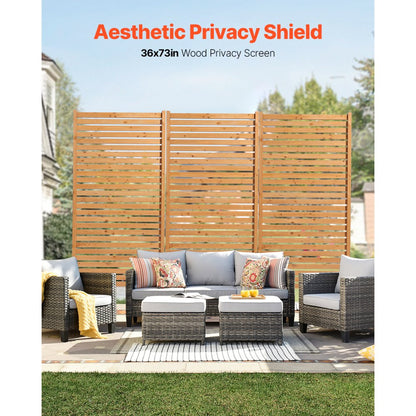 AHHSXNYH - 36" x 76" Wooden Privacy Screen for Garden and Patio