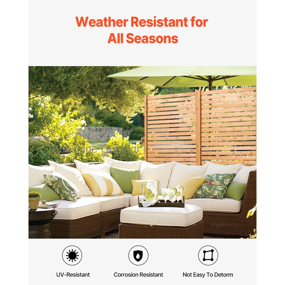 AHHSXNYH - 36" x 76" Wooden Privacy Screen for Garden and Patio