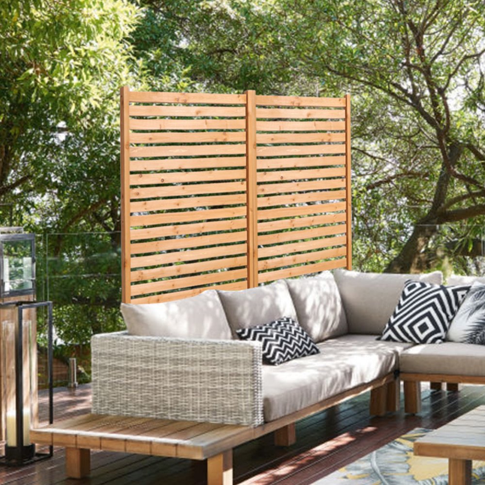 AHHSXNYH - 36" x 76" Wooden Privacy Screen for Garden and Patio