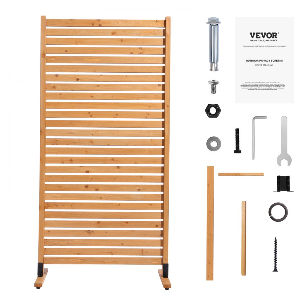 AHHSXNYH - 36" x 76" Wooden Privacy Screen for Garden and Patio