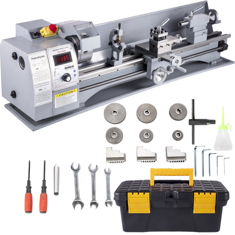 YS-2180A - 8.3" Mini Lathe Machine, 2500 RPM Variable Speed, Durable Cast Iron