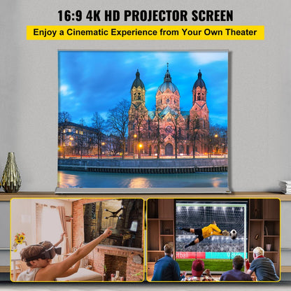 DM-SR17-120 - Portable 120" VEVOR Projector Screen with 16:9 Aspect Ratio