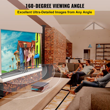 DM-SR17-120 - Portable 120" VEVOR Projector Screen with 16:9 Aspect Ratio