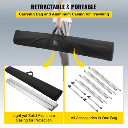 DM-SR17-120 - Portable 120" VEVOR Projector Screen with 16:9 Aspect Ratio