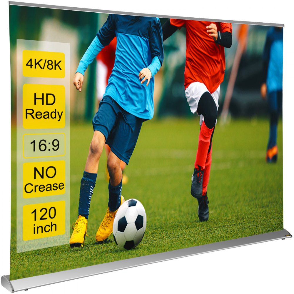 DM-SR17-120 - Portable 120" VEVOR Projector Screen with 16:9 Aspect Ratio