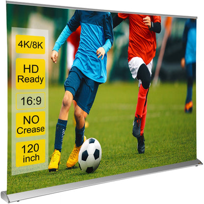 DM-SR17-120 - Portable 120" VEVOR Projector Screen with 16:9 Aspect Ratio