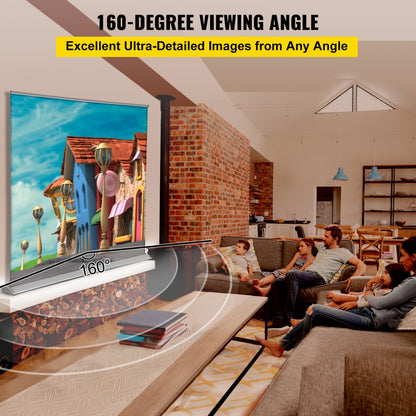 DM-SR17-70 - 70-Inch 16:9 Pull Up Projector Screen for 8K/4K HD Viewing