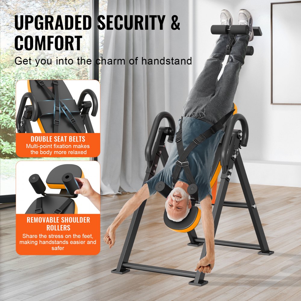 QD002 - Adjustable Inversion Table for 300 lbs with Foldable Design
