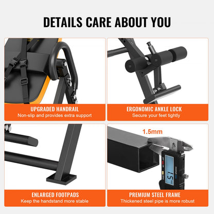 QD002 - Adjustable Inversion Table for 300 lbs with Foldable Design