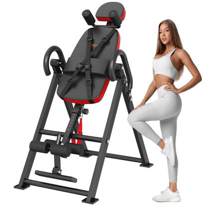 QD003 - Adjustable Inversion Table, 300 lbs Capacity, Foldable & Comfortable
