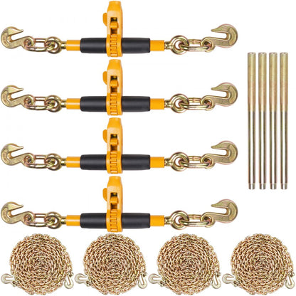 5/16-3/8 Chain Binders - Heavy-Duty 7,100 lbs Ratchet Chain Binder with Anti-Skid Handle