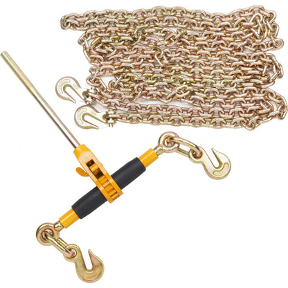 5/16-3/8 Chain Binders - Heavy-Duty 7,100 lbs Ratchet Chain Binder with Anti-Skid Handle