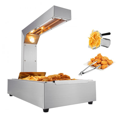 HT-620 - 750W Stainless Steel French Fry Warmer with Adjustable Temp 104-122°F