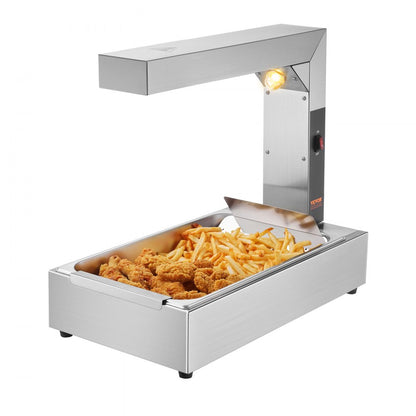 HT-620 - 750W Stainless Steel French Fry Warmer with Adjustable Temp 104-122°F