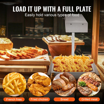 HT-310C - 750W VEVOR French Fry Warmer with Heating Lamp