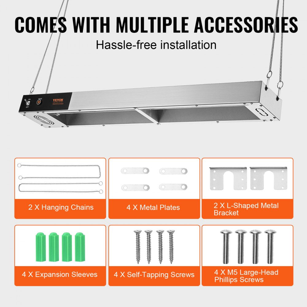 HT-36D - Commercial Fry Food Warmer, 850W for Fresh & Crispy Fries