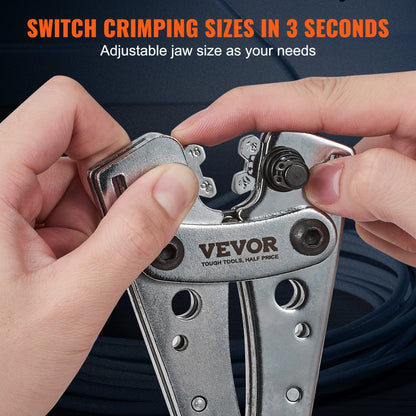 HS-30R+HS-D1 - VEVOR  Crimping Tool for AWG10-1/0, 5.2 lbs