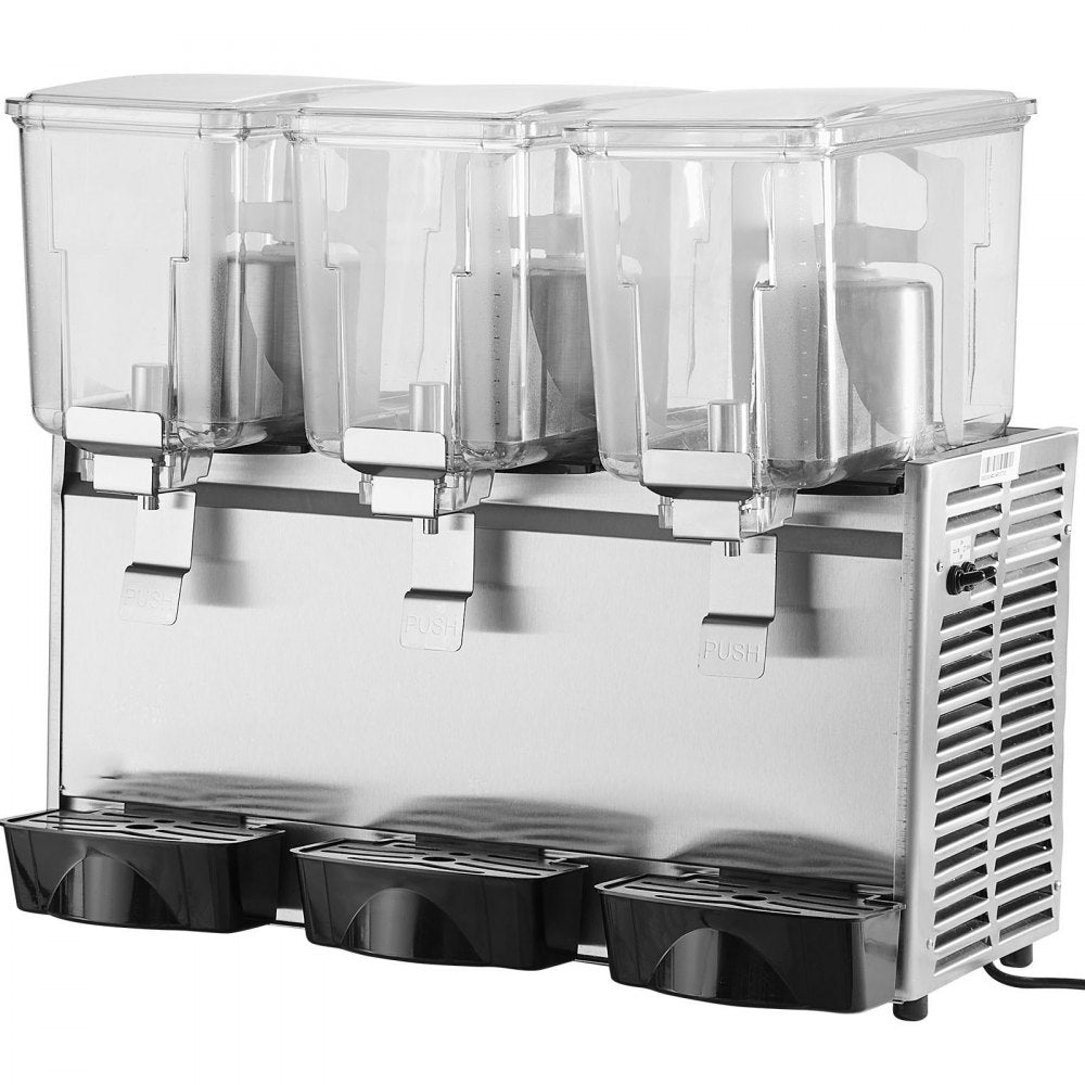 LJ12X3 - 13.6 Qt VEVOR Triple Tank Beverage Dispenser for Cold Drinks