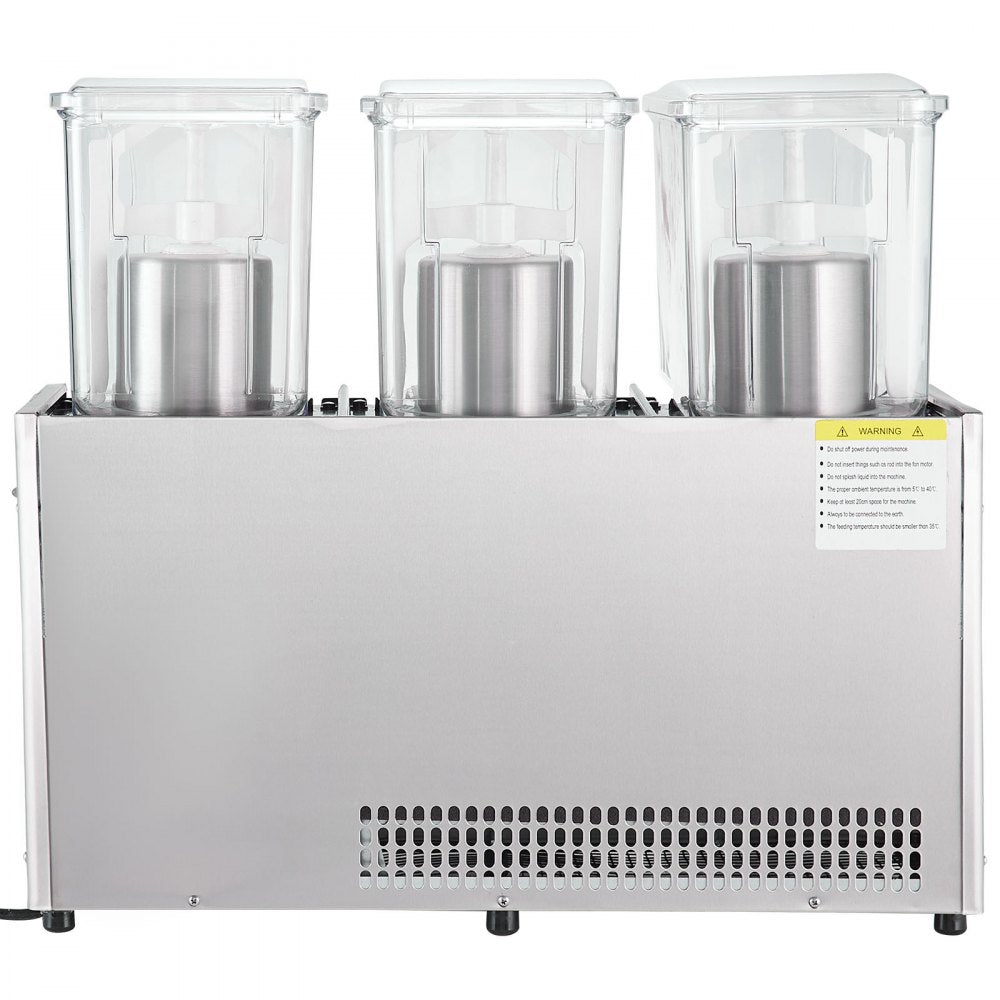 LJ12X3 - 13.6 Qt VEVOR Triple Tank Beverage Dispenser for Cold Drinks