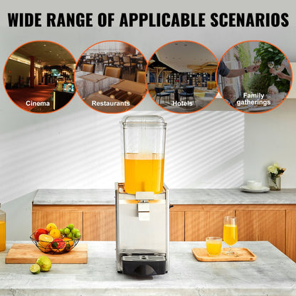 LP18A - 20.4 Qt Stainless Steel Beverage Dispenser with 325W Cooling System