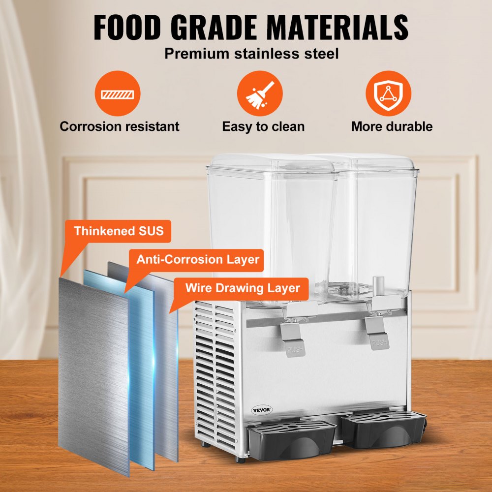 LP18X2 - 20.4Qt VEVOR Beverage Dispenser for Iced Tea & Juice