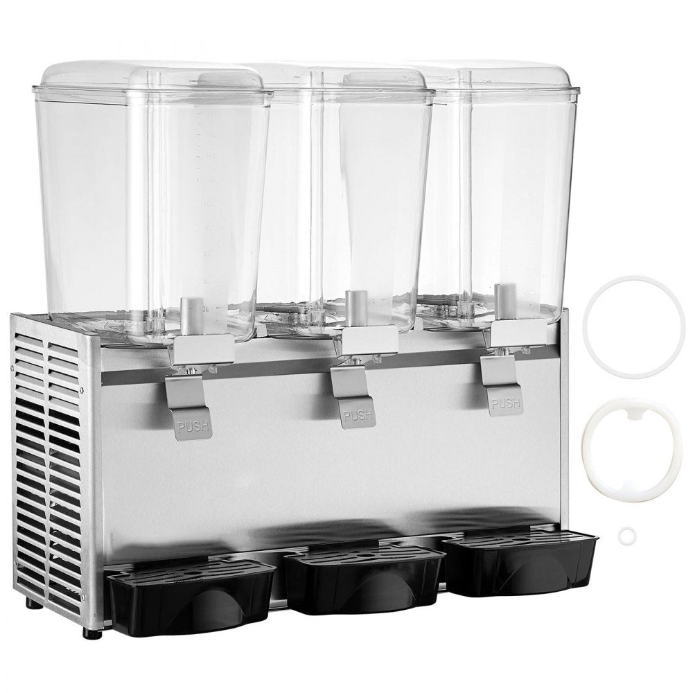 LP18X3 - 20.45 QT VEVOR 3-Tank Beverage Dispenser for Cold Drinks